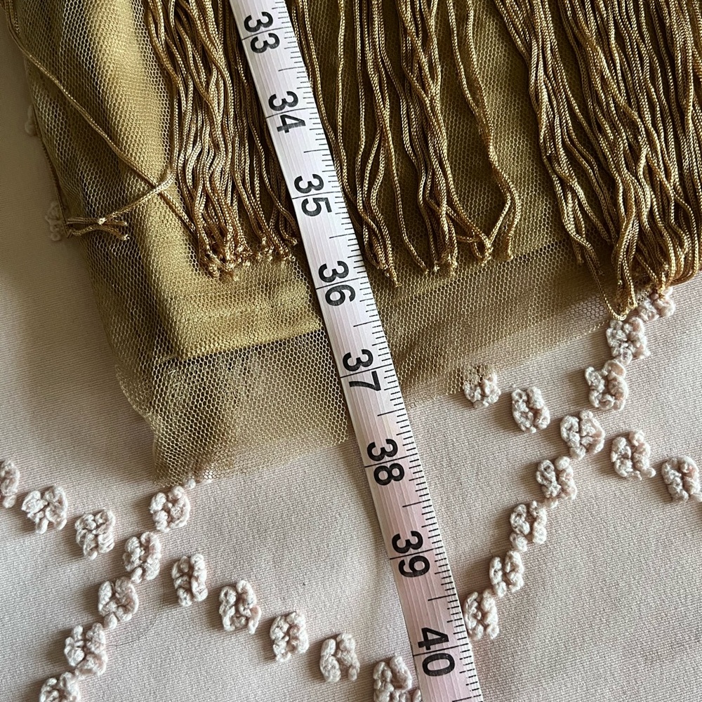 1920s Style Antique Gold Beaded Renee Fringe Cocktail Dress - Picture 10 of 10